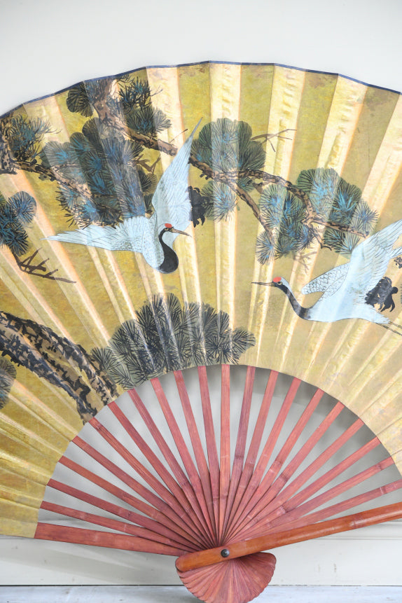 Large Decorative Chinese Hand Painted Fan