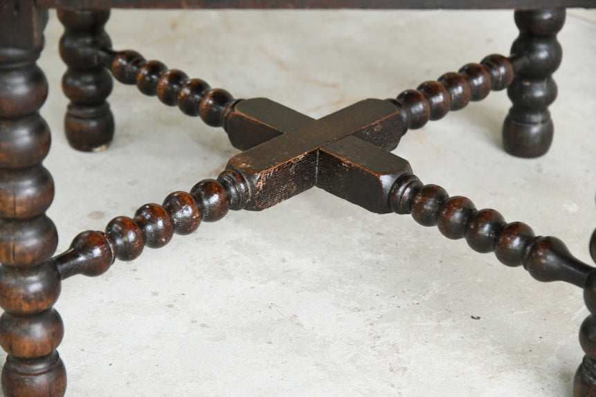 Antique Carved Oak Corner Chair