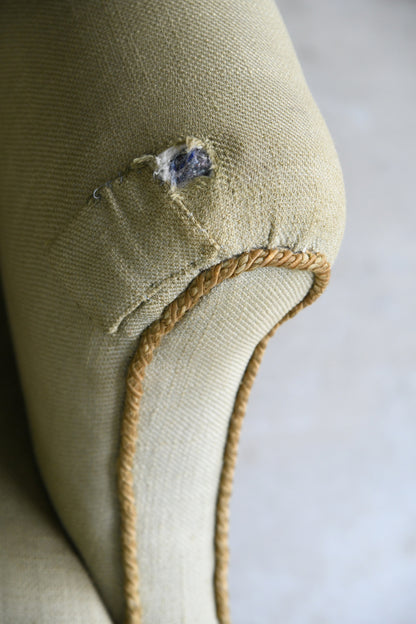 Pair Georgian Style Wing Back Armchairs