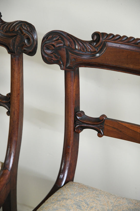 Set 4 Antique Mahogany Dining Chairs