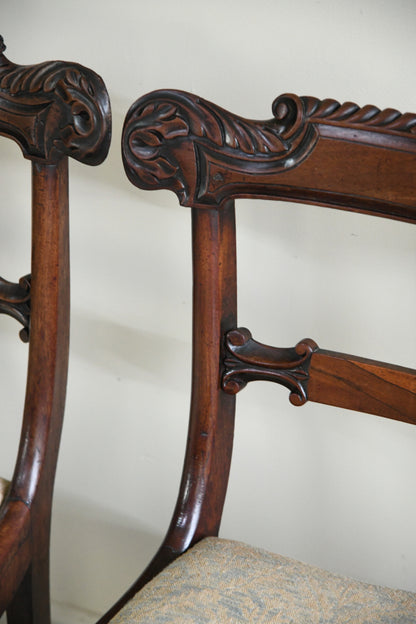 Set 4 Antique Mahogany Dining Chairs