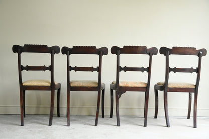 Set 4 Antique Mahogany Dining Chairs