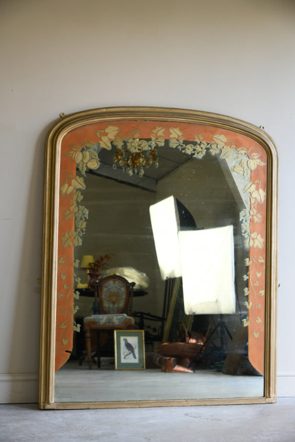 Antique Gilt Overmantle Mirror