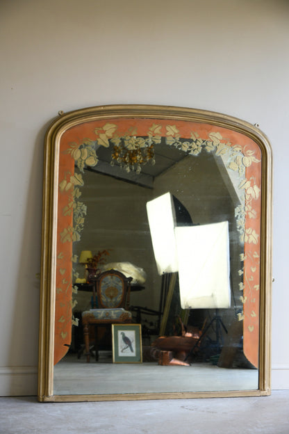 Antique Gilt Overmantle Mirror