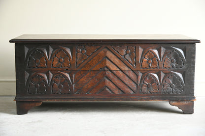 Jacobean Style Stained Pine & Oak Trunk