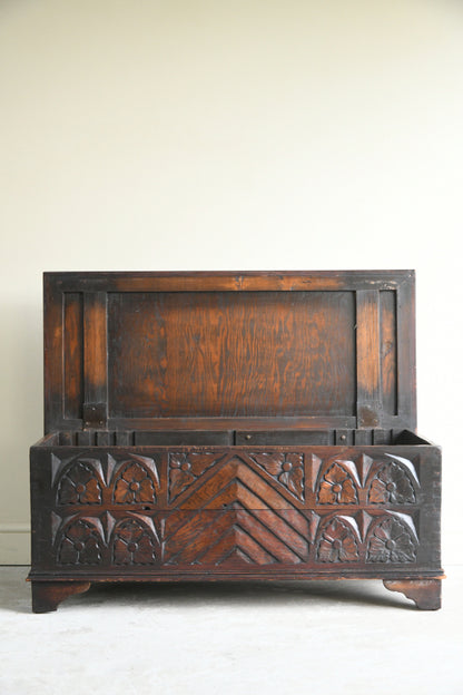 Jacobean Style Stained Pine & Oak Trunk
