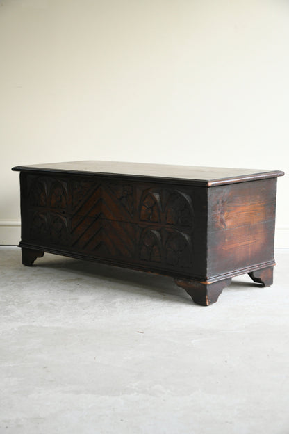 Jacobean Style Stained Pine & Oak Trunk