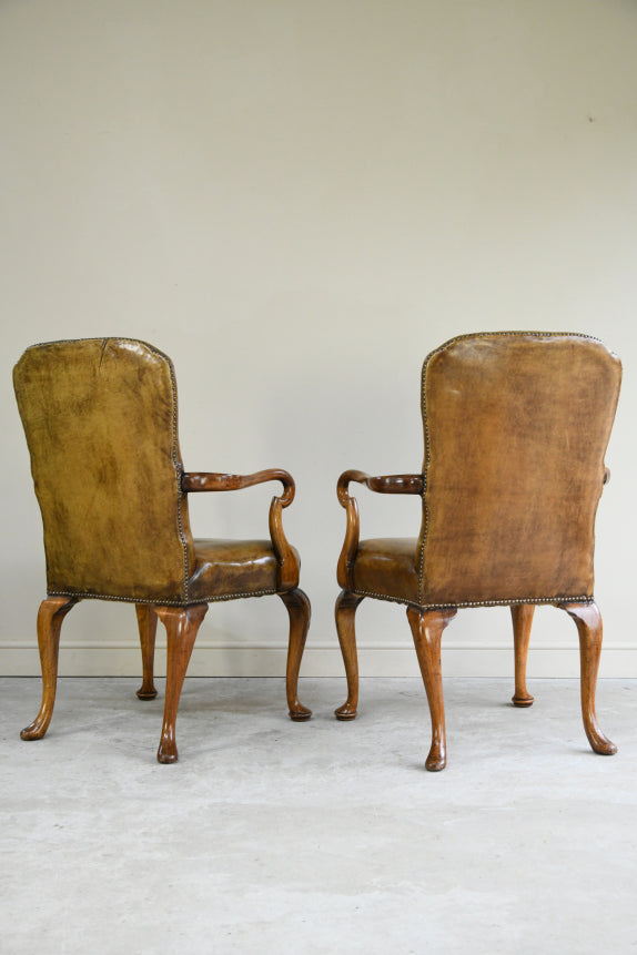Pair Georgian Style Arm Chairs