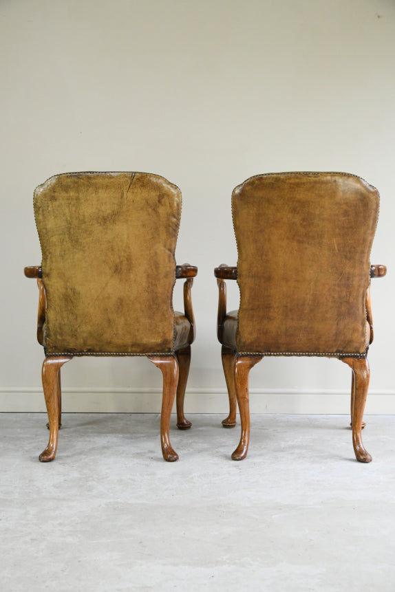 Pair Georgian Style Arm Chairs