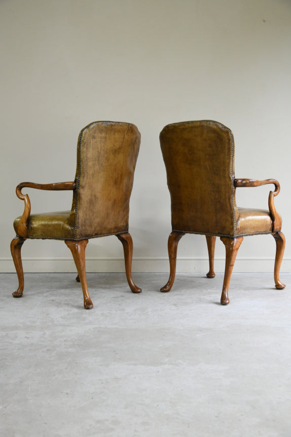 Pair Georgian Style Arm Chairs