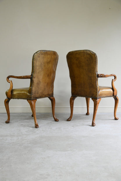 Pair Georgian Style Arm Chairs