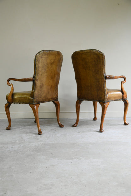 Pair Georgian Style Arm Chairs