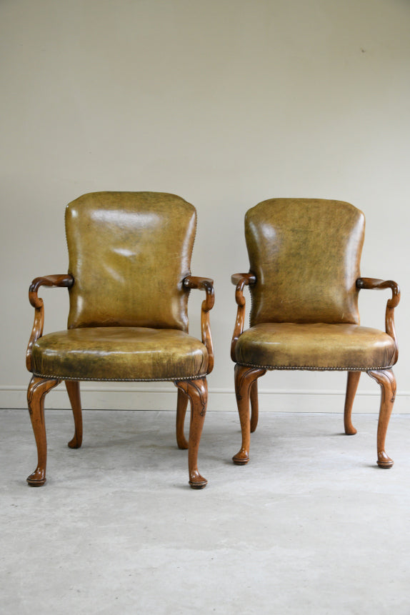 Pair Georgian Style Arm Chairs
