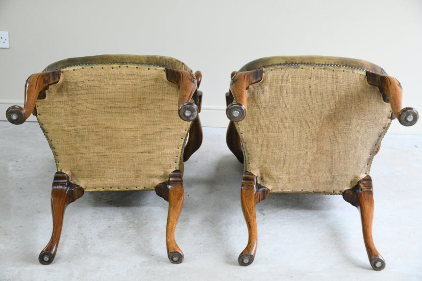 Pair Georgian Style Arm Chairs