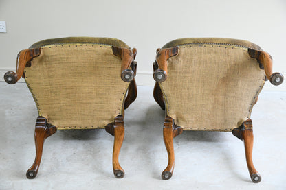 Pair Georgian Style Arm Chairs