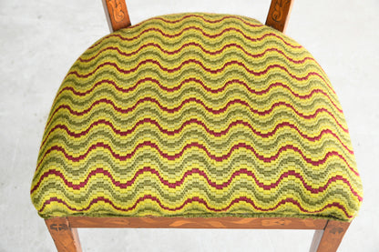 Antique Dutch Inlaid Elm Occasional Chair