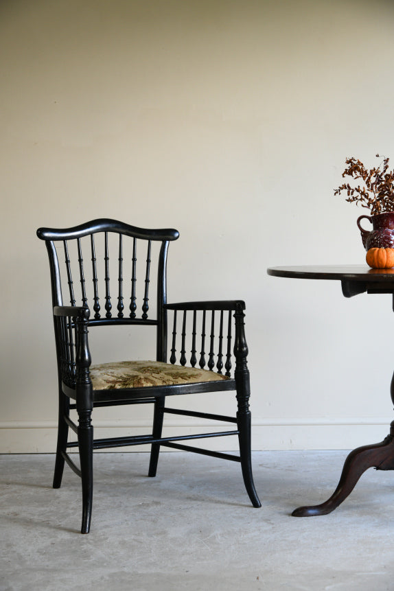 Victorian Ebonised Occasional Chair