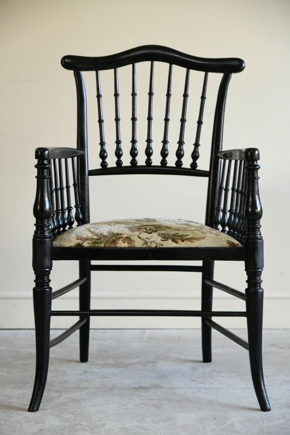 Victorian Ebonised Occasional Chair