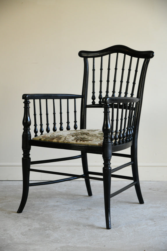 Victorian Ebonised Occasional Chair