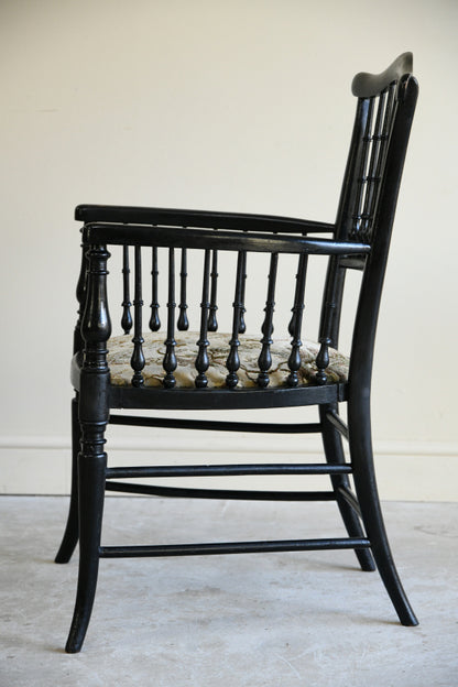 Victorian Ebonised Occasional Chair