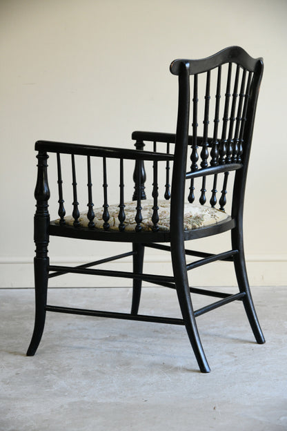 Victorian Ebonised Occasional Chair