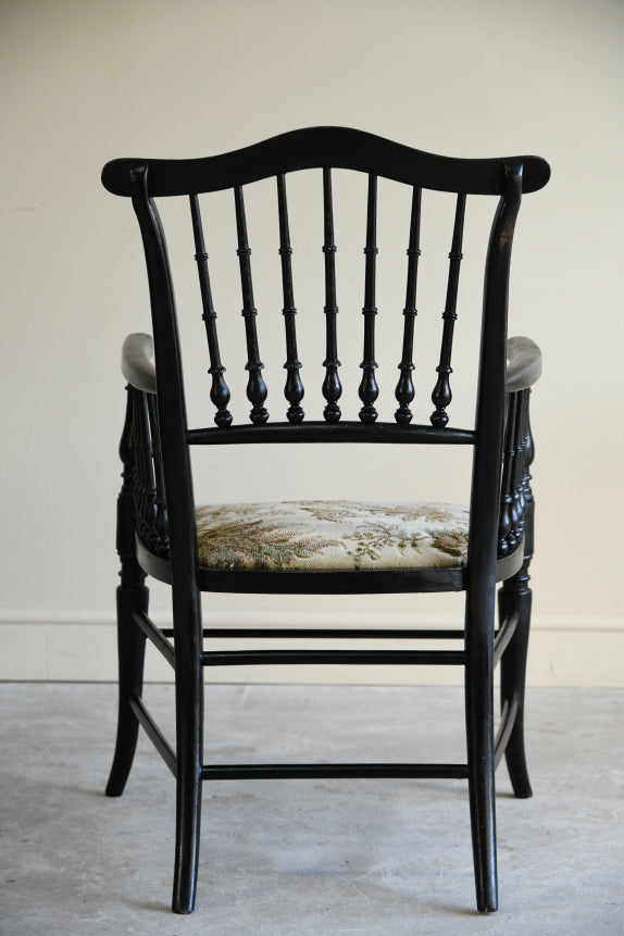 Victorian Ebonised Occasional Chair