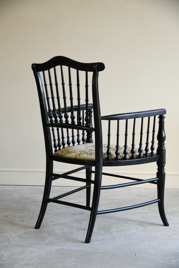 Victorian Ebonised Occasional Chair