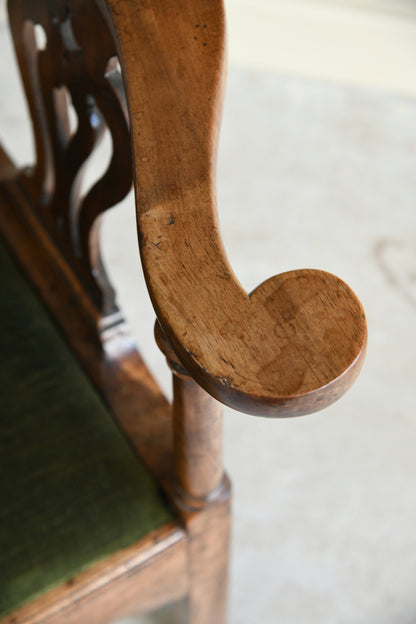 Antique Georgian Walnut Corner Chair