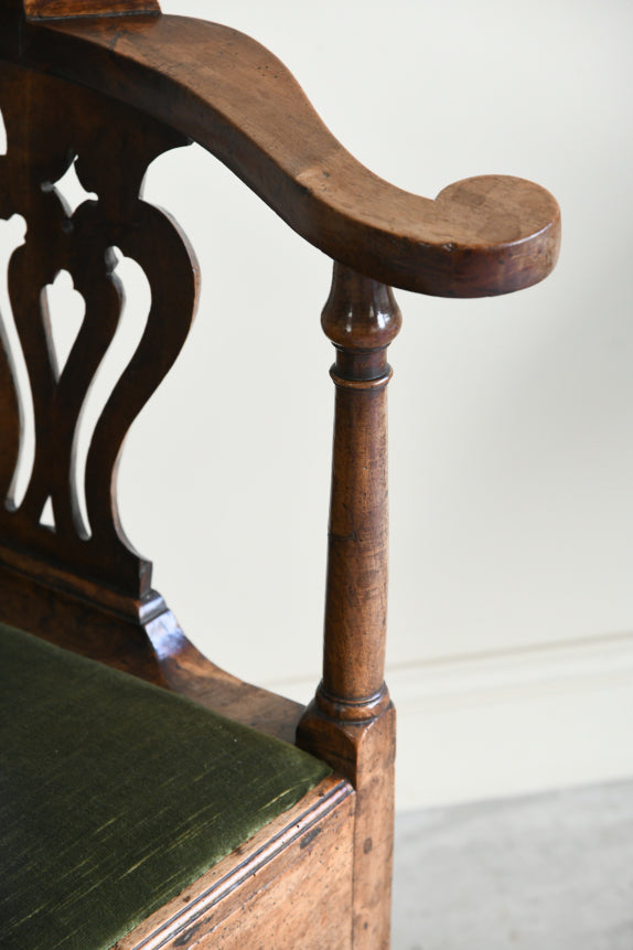 Antique Georgian Walnut Corner Chair