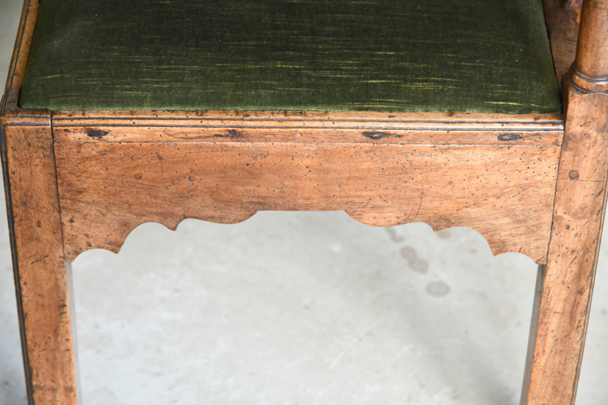 Antique Georgian Walnut Corner Chair