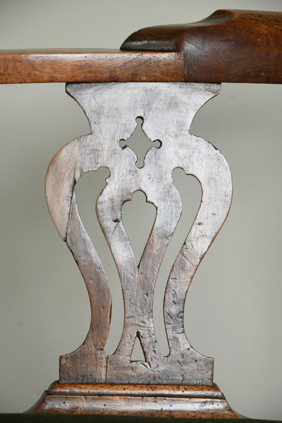 Antique Georgian Walnut Corner Chair