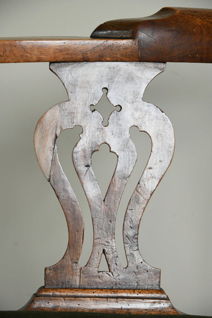 Antique Georgian Walnut Corner Chair