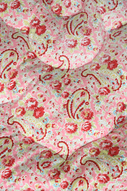 Vintage Pink Floral Feather Eiderdown