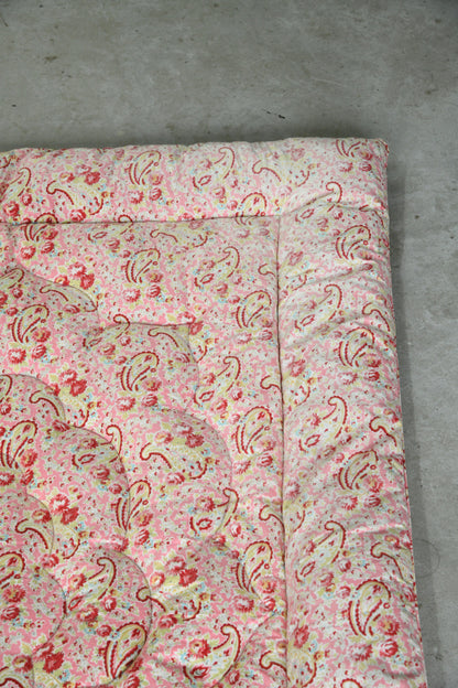 Vintage Pink Floral Feather Eiderdown