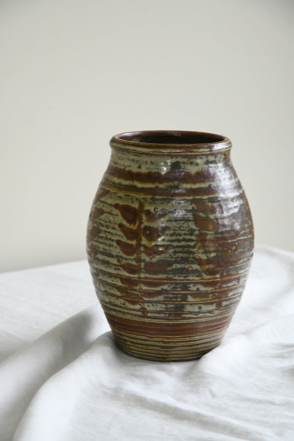 Brown Studio Pottery Vase