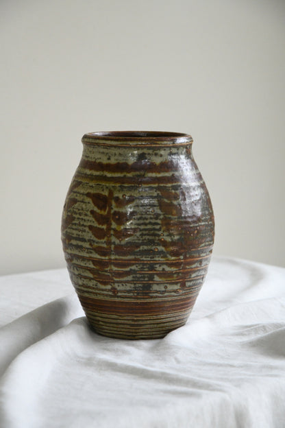 Brown Studio Pottery Vase