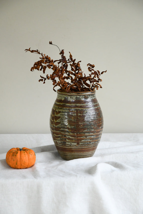 Brown Studio Pottery Vase