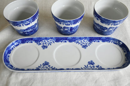 Spode Blue & White Herb Pots