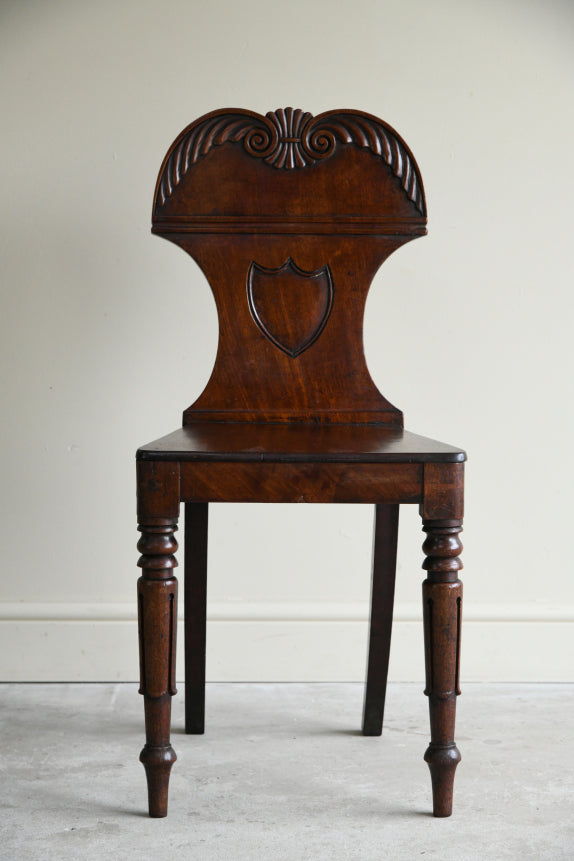Antique Mahogany Hall Chair