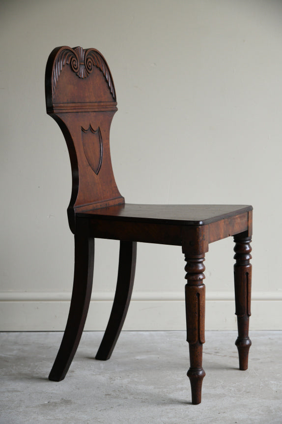 Antique Mahogany Hall Chair