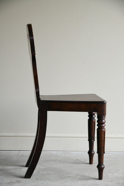 Antique Mahogany Hall Chair