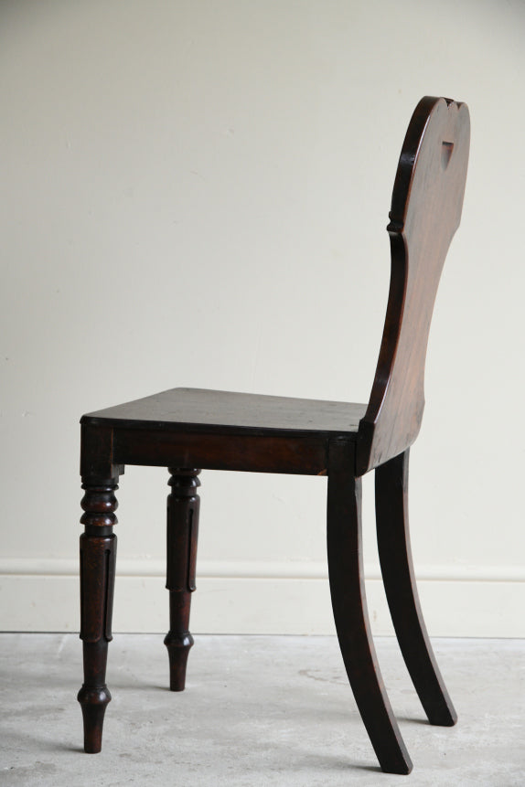 Antique Mahogany Hall Chair