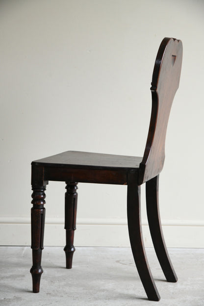Antique Mahogany Hall Chair