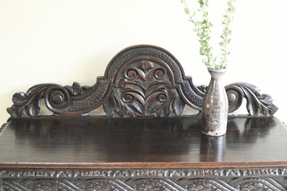 Victorian Carved Oak Hall Table