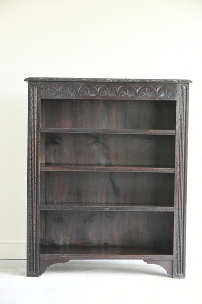 Antique Victorian Dark Oak Bookcase