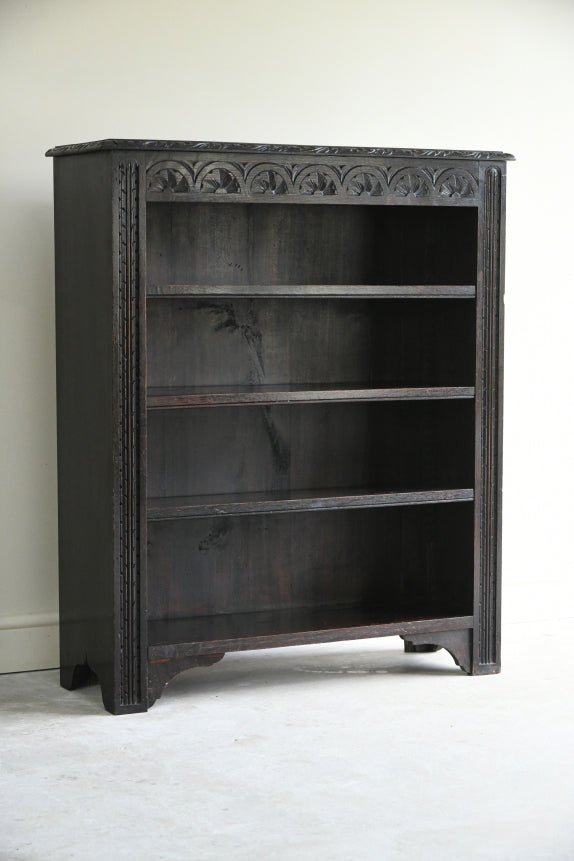Antique Victorian Dark Oak Bookcase