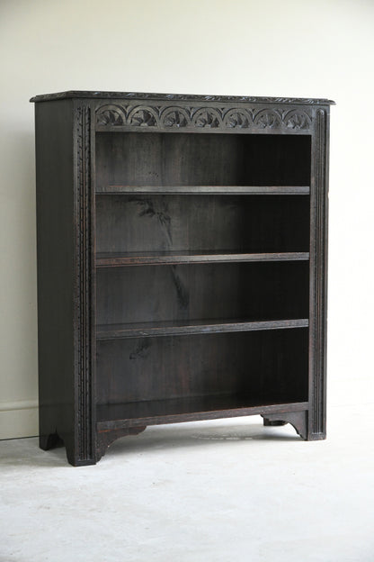 Antique Victorian Dark Oak Bookcase
