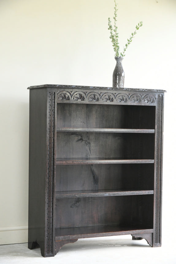 Antique Victorian Dark Oak Bookcase