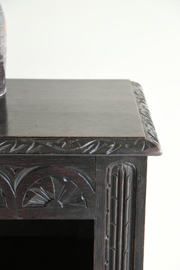 Antique Victorian Dark Oak Bookcase