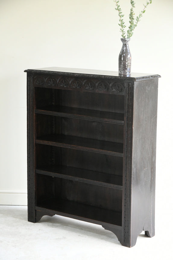 Antique Victorian Dark Oak Bookcase